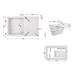 Мойка кухонная Lidz 790x495/230 WHI-01 (LIDZWHI01790495230), фото , изображение 2 | SNABZHENIE.com.ua