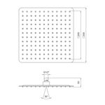 Лейка для душа Lidz (CRM) 30х30 см, фото , изображение 2 | SNABZHENIE.com.ua