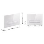 Панель смыва Qtap Nest QT0111V1105GW для унитаза, фото , изображение 2 | SNABZHENIE.com.ua
