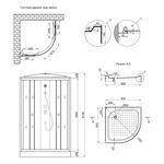 Душевой бокс Lidz Tani SB90x90, стекло 4 мм тонированное, фото , изображение 2 | SNABZHENIE.com.ua
