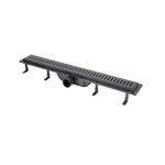 Трап Qtap Dry FA304-700MBLA лінійний з сухим затвором і нержавіючою решіткою 700х73, фото  | SNABZHENIE.com.ua