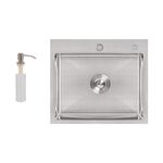 Набір 2 в 1 Lidz кухонна мийка H5045 3.0/1.0 мм Brush + дозатор для миючого засобу, фото  | SNABZHENIE.com.ua