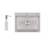 Набір 2 в 1 Lidz кухонна мийка H5845 3.0/1.0 мм Brush + дозатор для миючого засобу, фото  | SNABZHENIE.com.ua