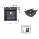 Кухонная мойка Lidz 460х515/200 BLM-14, фото , изображение 2 | SNABZHENIE.com.ua