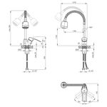 Змішувач для кухні Lidz (CRM) 44 80 008F-4 з рефлекторним виливом, фото , зображення 2 | SNABZHENIE.com.ua