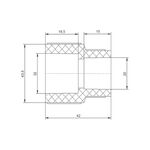 Муфта PPR Blue Ocean "Белый" 32х20 редукционная, фото , изображение 2 | SNABZHENIE.com.ua