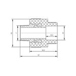 Муфта PPR Blue Ocean "Белый" 32х1" НР, фото , зображення 2 | SNABZHENIE.com.ua