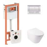 Набор Qtap 3 в 1: унитаз Swan и панель смыва QT0111M06028CRM, фото  | SNABZHENIE.com.ua