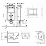 Набор Qtap 3 в 1: унитаз Swan и панель смыва QT0111M06028CRM, фото , изображение 2 | SNABZHENIE.com.ua
