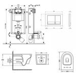 Набір Qtap інсталяція 3 в 1 Nest QT0133M425 з панеллю змиву квадратною QT0111M06028CRM + унітаз з сидінням Jay QT07335176W, фото , зображення 2 | SNABZHENIE.com.ua