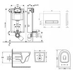 Набір Qtap інсталяція 3 в 1 Nest QT0133M425 з панеллю змиву лінійною QT0111M08381CRM + унітаз зі сидінням Jay QT07335176W, фото , зображення 2 | SNABZHENIE.com.ua