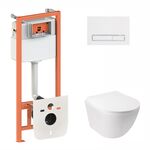 Набір Qtap інсталяція 3 в 1 Nest QT0133M425 з панеллю змиву лінійною QT0111M08V1384W + унітаз з сидінням Jay QT07335176W, фото  | SNABZHENIE.com.ua