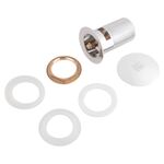 Донный клапан Lidz CRM 47 00 003 00 с переливом для раковины, фото , изображение 3 | SNABZHENIE.com.ua