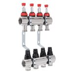 Коллектор с расходомерами SD Forte 1" 4 выхода SF001W4, фото , изображение 3 | SNABZHENIE.com.ua