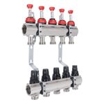 Коллектор с расходомерами SD Forte 1" 5 выходов SF001W5, фото , изображение 3 | SNABZHENIE.com.ua