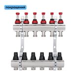 Коллектор с расходомерами SD Forte 1" 6 выходов SF001W6, фото  | SNABZHENIE.com.ua