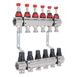 Коллектор с расходомерами SD Forte 1" 6 выходов SF001W6, фото , изображение 3 | SNABZHENIE.com.ua