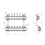 Коллектор с расходомерами SD Forte 1" 8 выходов SF001W8, фото , изображение 2 | SNABZHENIE.com.ua