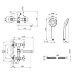 Змішувач для ванни Lidz (CRM) 75 21 142, фото , зображення 2 | SNABZHENIE.com.ua