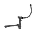 Сифон для кухонной мойки Lidz с круглым переливом, 50/40 мм, фото  | SNABZHENIE.com.ua