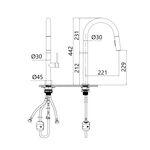 Смеситель кухонный Qtap Lenicka 9138103UC с выдвижным изливом, фото , изображение 2 | SNABZHENIE.com.ua