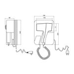 Настенный фен Qtap F1200RNP, 1200 Вт, фото , изображение 2 | SNABZHENIE.com.ua