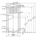 Теплоаккумулятор Thermo Alliance TAI-10 350 с теплообменником 1,4 кв. м с изоляцией 60 мм, фото , изображение 2 | SNABZHENIE.com.ua