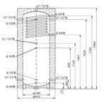 Теплоаккумулятор Thermo Alliance TAI-10 1000 с теплообменником 1,4 кв. м с изоляцией 60 мм, фото , изображение 2 | SNABZHENIE.com.ua