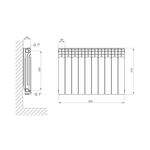 Радіатор біметалевий Thermo Alliance Bi-Vulcan 500/96 1,76 кг, фото , зображення 2 | SNABZHENIE.com.ua