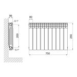 Радиатор біметалевий Thermo Alliance Bi-Ferrum 200/96 0,81 кг, фото , зображення 2 | SNABZHENIE.com.ua