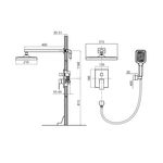 Душова система прихованого монтажу Qtap Aqauarius 64103NGB, фото , зображення 2 | SNABZHENIE.com.ua