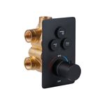 Змішувач термостатичний прихованого монтажу для душу Qtap Votice 6443T105NKB на три споживача, фото  | SNABZHENIE.com.ua