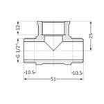 Тройник SD Plus 1/2" НВН SD41615, фото , зображення 2 | SNABZHENIE.com.ua