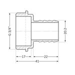 Штуцер SD Plus 20х3/4" НР SD4272020, фото , зображення 2 | SNABZHENIE.com.ua