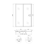 Душова дверка в нішу Qtap Taurus CRM2013-14.C6 130-140x185 см, скло Clear 6 мм, покриття CalcLess, фото , зображення 2 | SNABZHENIE.com.ua