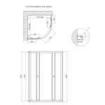 Душова кабіна Lidz Latwa SC80x80.SAT.LOW.GR, тоноване скло 4 мм без піддона, фото , зображення 2 | SNABZHENIE.com.ua