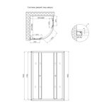 Душова кабіна Lidz Latwa SC90x90.SAT.LOW.GR, тоноване скло 4 мм без піддону, фото , зображення 2 | SNABZHENIE.com.ua