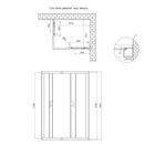Душевая кабина Lidz Wawel SC100x80, стекло Frost 5 мм без поддона, фото , изображение 2 | SNABZHENIE.com.ua