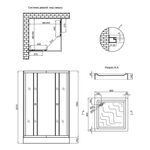 Набор Lidz душ. кабина Wawel SC90x90, стекло Frost 4 мм + поддон Mazur, фото , изображение 2 | SNABZHENIE.com.ua