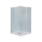 Набір Lidz душова кабіна Wawel SC80x80.SAT.LOW.FR, скло Frost 4 мм + піддон Mazur, фото  | SNABZHENIE.com.ua