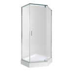 Набір Qtap душова кабіна Scorpio CRM10995-AC6 Clear 2120x900x900 мм + піддон Diamond 309912 90x90x12 см з сифоном, фото  | SNABZHENIE.com.ua