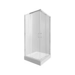 Набір Qtap душова кабіна Taurus CRM1099SC6 Clear 2020x900x900 мм + піддон Tern 309912C 90x90x12 см з сифоном, фото  | SNABZHENIE.com.ua