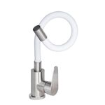 Смеситель для кухни Lidz Vida U-образный гибкий White (k35), фото , изображение 3 | SNABZHENIE.com.ua