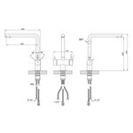 Змішувач для кухні Lidz Aria 24F-SFS, F-образний з підключенням фільтрованої води (k35), фото , зображення 2 | SNABZHENIE.com.ua