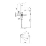 Змішувач для раковини Lidz Kubis 01D-BFS Black, фото , зображення 2 | SNABZHENIE.com.ua