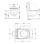 Унитаз Qtap Robin New безободковый с сиденьем Soft-close, фото , изображение 2 | SNABZHENIE.com.ua