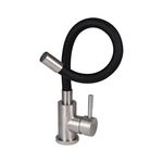 Lidz Aria Змішувач для кухні 04R-BFS, U-образний гнучкий Black (k35), фото , зображення 3 | SNABZHENIE.com.ua