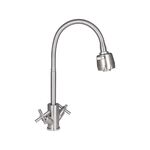 Смеситель для кухни Lidz Wind 13R-SFS, U-образный, гибкий, керамика, фото  | SNABZHENIE.com.ua