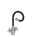 Lidz Wind Змішувач для кухні U рефлекторний Black 13R-BFS, Black букса керамічна, фото , зображення 3 | SNABZHENIE.com.ua