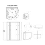 Душевая кабина Lidz Latwa SC90x90.SAT.MID.GR и поддон KAPIELKA ST90x90x26, фото , изображение 2 | SNABZHENIE.com.ua